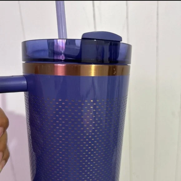 Stanley & Calia Blue/Gold Insulated Tumbler with Handle - Picture 5 of 5